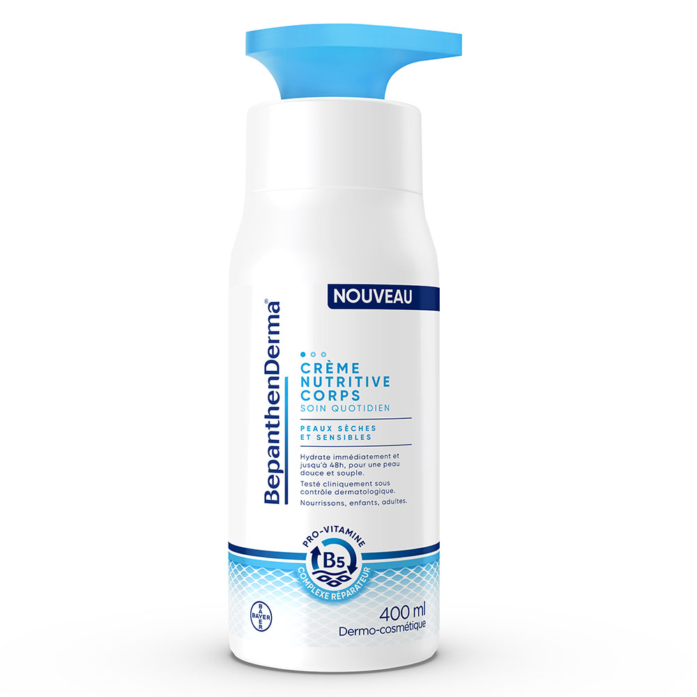 Bepanthen Derma Crème Nutritive Corps Peaux Sèches et Sensibles 400ml