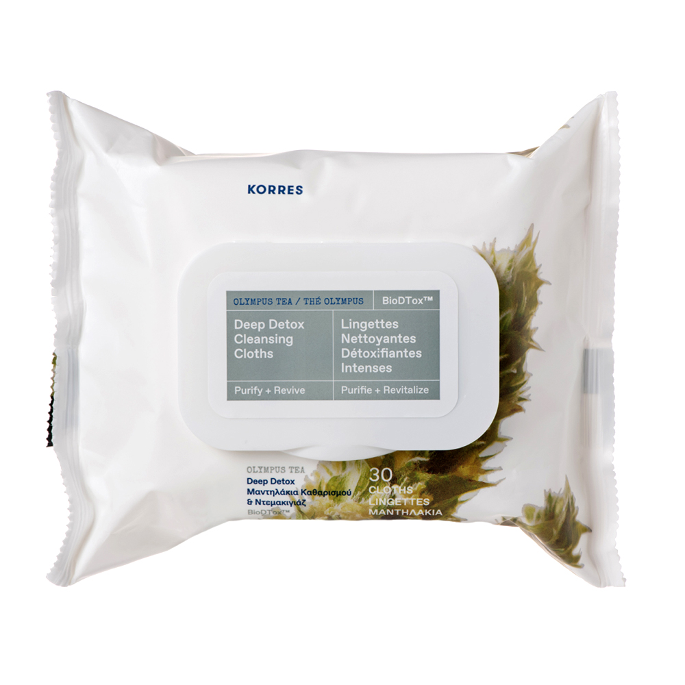 Korres Thé Olympus Lingettes démaquillantes Biodégradables, Thé Olympus x30 30ml