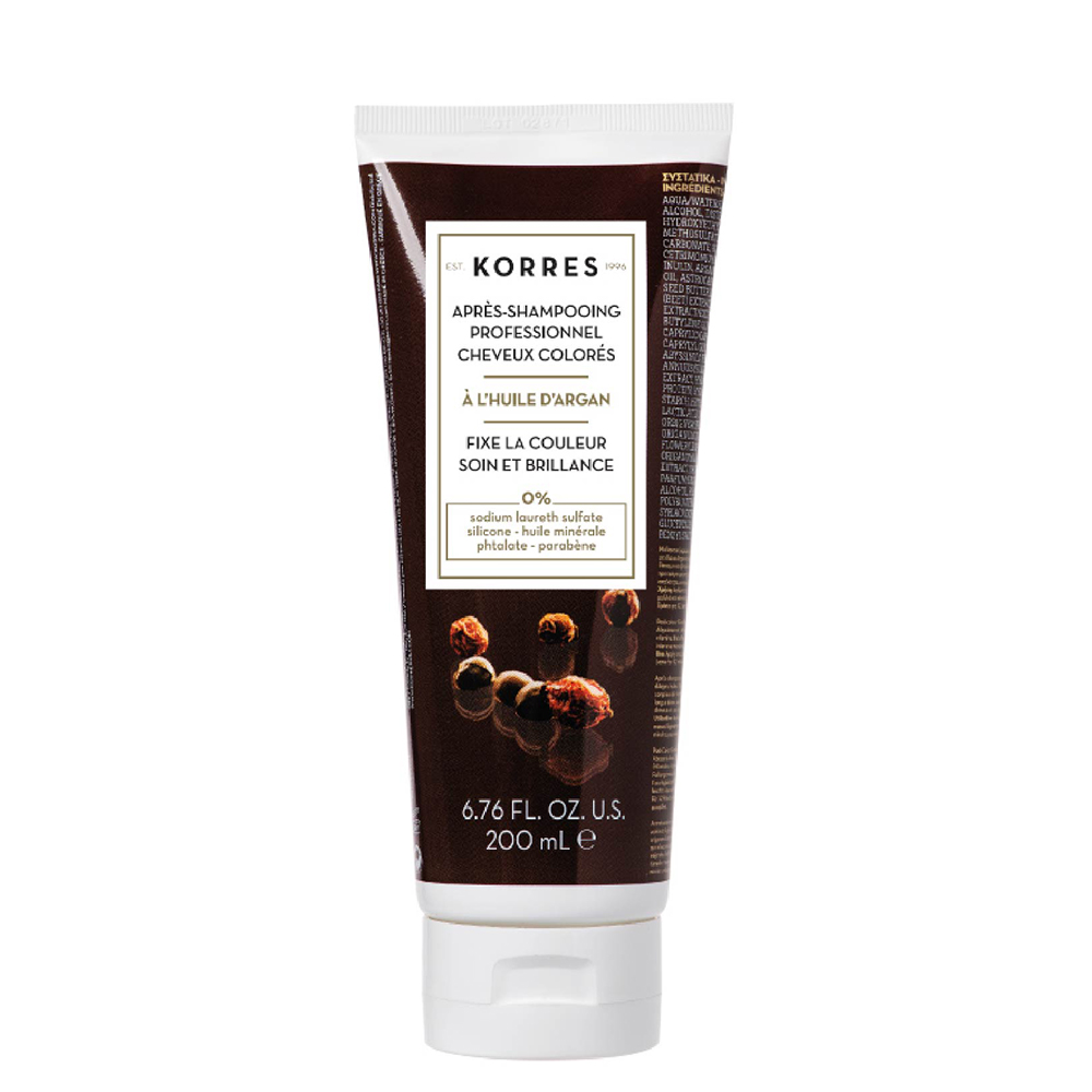 Korres Huile d'Argan Après-shampooing Professionnel Post-Coloration huile d'Argan Cheveux colorés 200ml