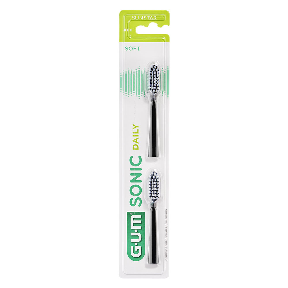 Gum Sonic Daily Recharges Brosse à Dents Noire x2
