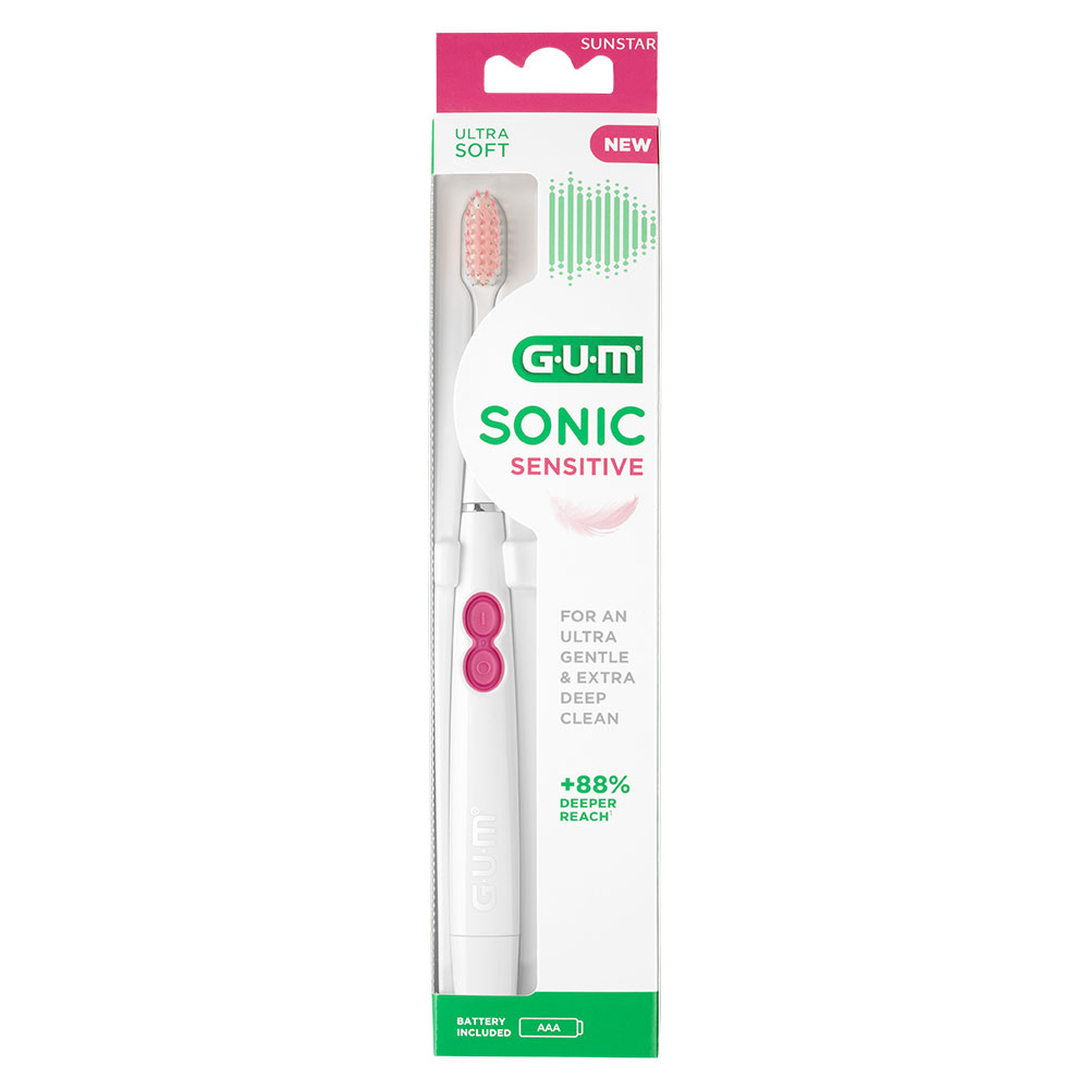 Gum Sonic Sensitive Brosse à dents électrique à pile